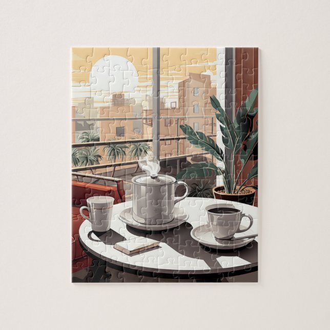 Kaffeepuzzle am Morgen Puzzle (Vertikal)