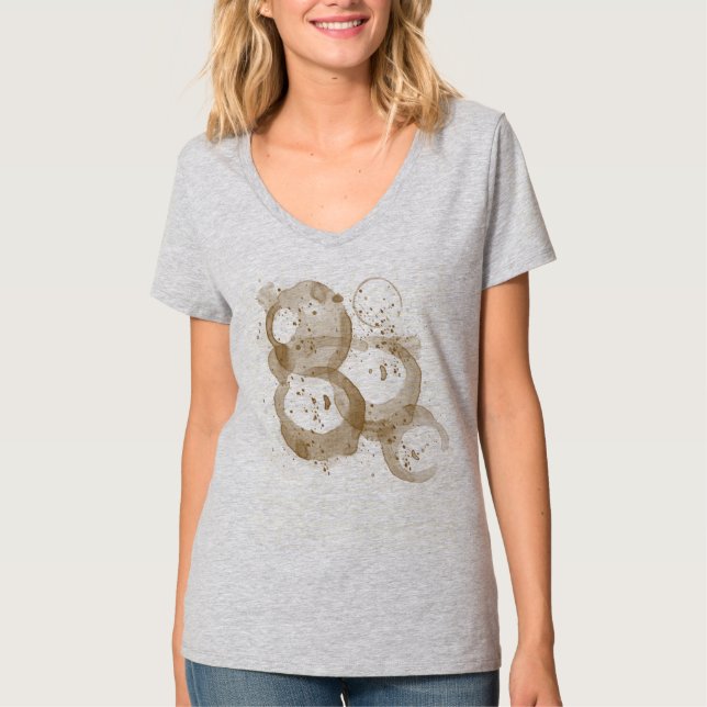 Kaffeeringflecken T-Shirt (Vorderseite)