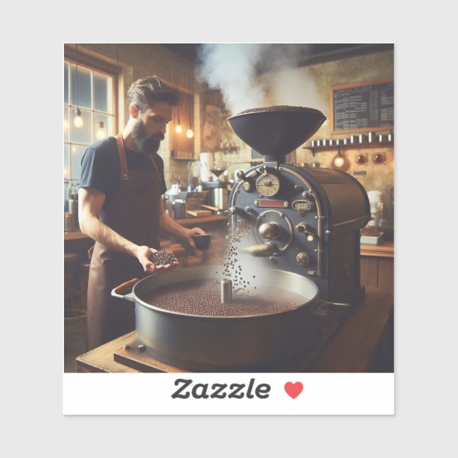 Kaffeeröster Aufkleber (Blatt)