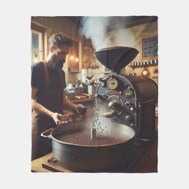 Kaffeeröster Fleecedecke (Vorderseite)