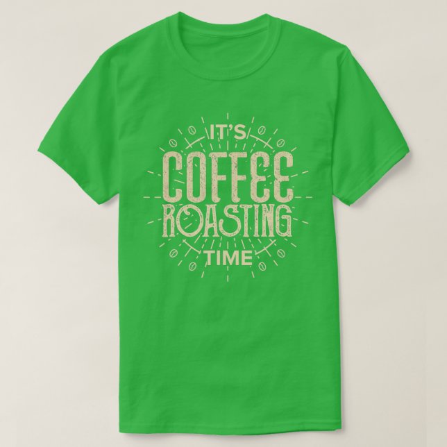 Kaffeeröster und Kaffeemaschine T-Shirt (Design vorne)