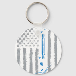 Kaffeeröstung- Vintage USA amerikanische Flagge zu Schlüsselanhänger