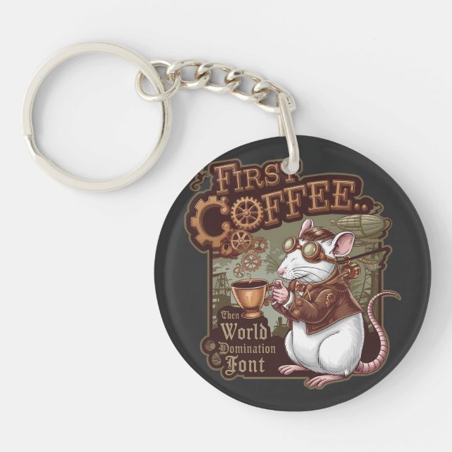 KaffeerRatte Schlüsselanhänger (Vorderseite)
