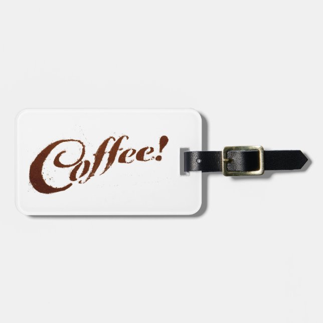 Kaffeesatz-Kaffee - Gepäckanhänger (Vorderseite horizontal)