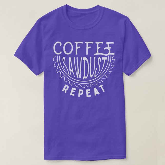 Kaffeesäubestaub wiederholen T-Shirt (Design vorne)