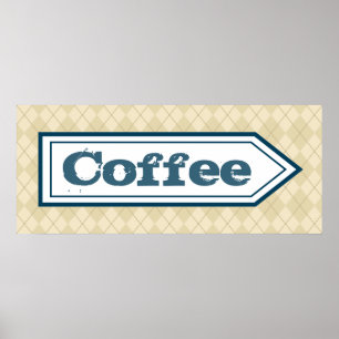 Kaffeeschild Poster