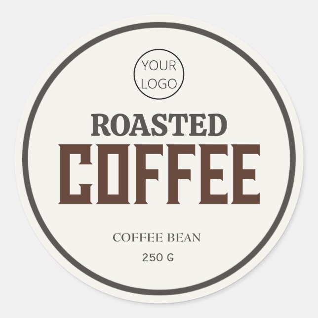 Kaffeeschilder, Keksmarken, Jogurt-Etiketten Runder Aufkleber (Vorderseite)