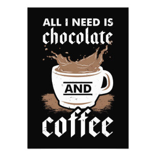 Kaffeeschokolade und Kaffee Fotodruck