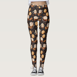 Kaffeeschokolade und -kekse leggings