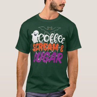 Kaffeeschrei und Zucker glücklich Halloween Oktobe T-Shirt