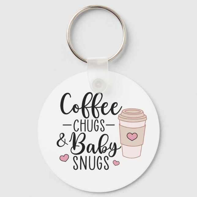 Kaffeeschuhe und Baby Snugs, NICU Nurse L&D Nurse Schlüsselanhänger (Vorderseite)