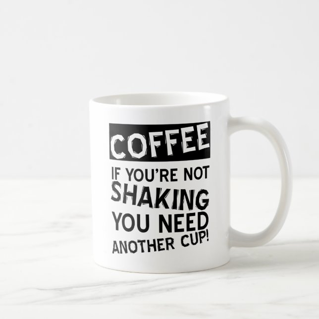 Kaffeeschüttelnde lustige Tasse (Rechts)