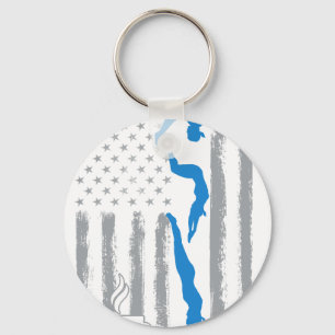Kaffeeschwimmen - Vintage-USA-Amerikanische Flagge Schlüsselanhänger