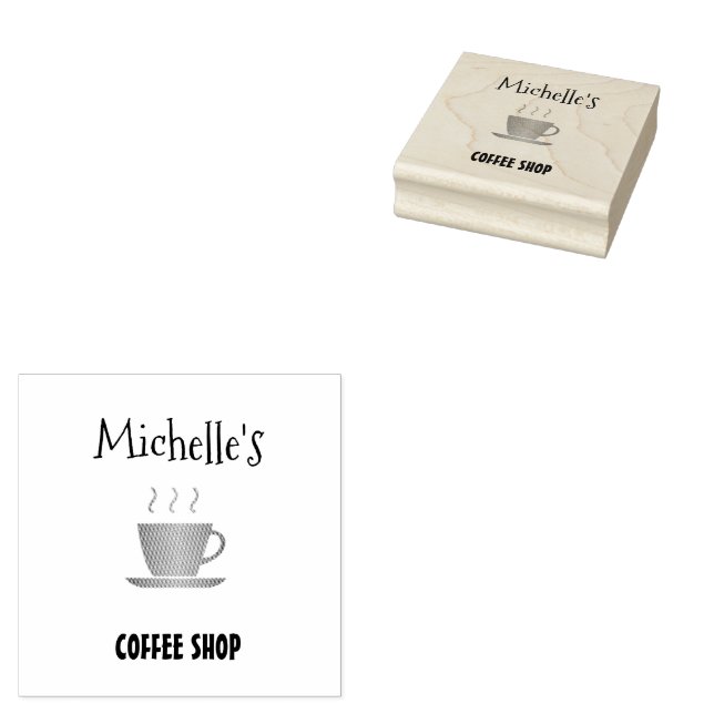 Kaffeeshop Hot-Cup-Silhouette Gummistempel (Stempel)