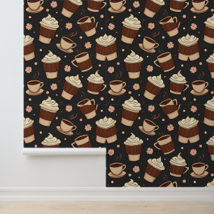 Kaffeeshop träumt: Whimsical Latte Design Tapete