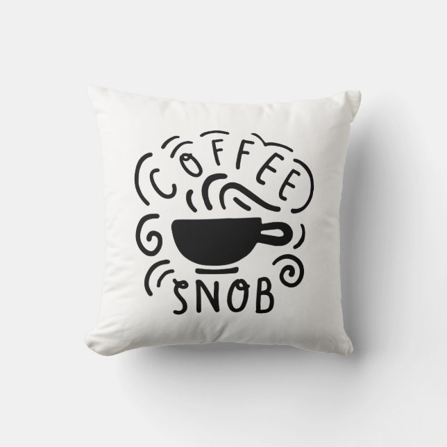 Kaffeesnob Kissen (Vorderseite)