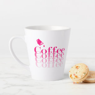 Kaffeespresso mocha rosa Schattierungen Milchtasse