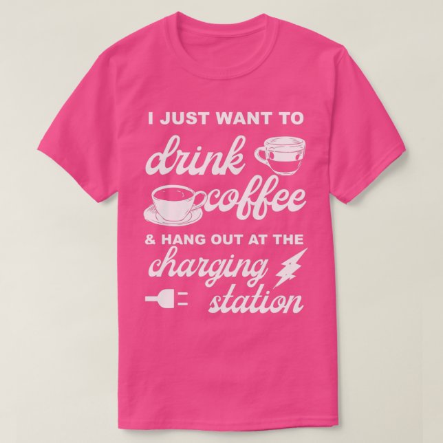 Kaffeestation Electric Auto Sports Car G T-Shirt (Design vorne)