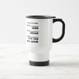 Kaffeestatus am Vormittag Reisebecher