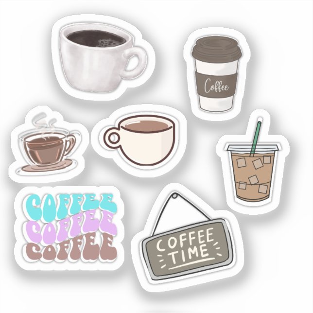 Kaffeesticker Aufkleber (Vorderseite)