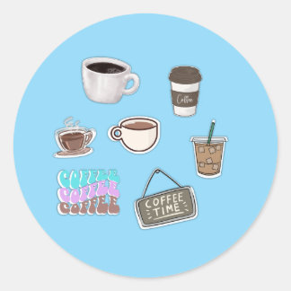 Kaffeesticker Runder Aufkleber