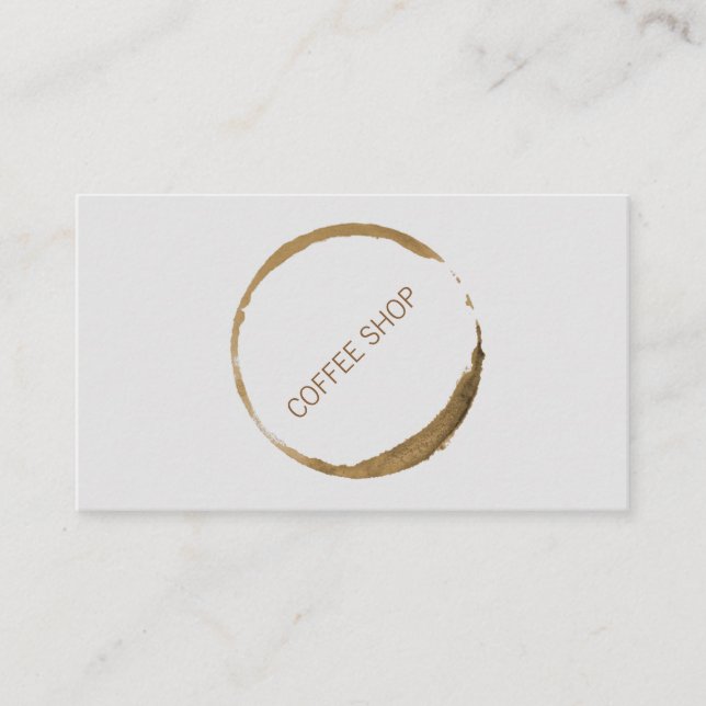 Kaffeestube - Kaffeefleck Visitenkarte (Vorderseite)
