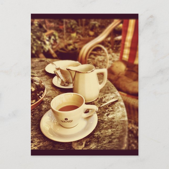 Kaffeestube-Tabelle Postkarte (Vorderseite)