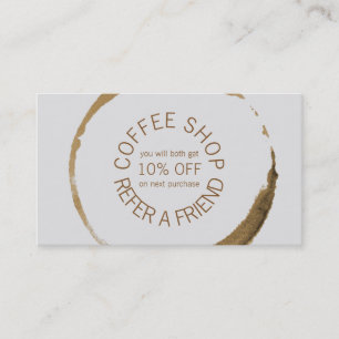 Kaffeestube - verweisen Sie einen Freund Empfehlungskarte
