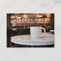 Kaffeestube-Visitenkarte geben Kaffee frei