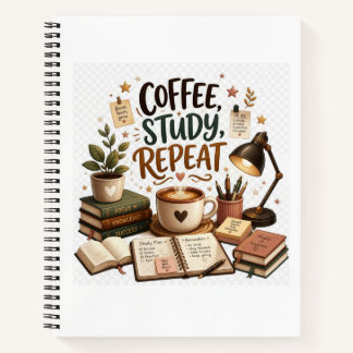 Kaffeestudium Wiederholung Gemütlicher Studier Sch Notizbuch