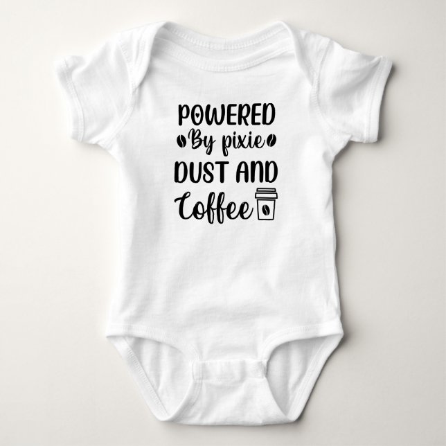 Kaffeet-Shirt, Kaffeeshirt, Kaffeeteeshirt, Kaffee Baby Strampler (Vorderseite)