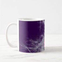 Kaffeetasse Blumen und Distelsamen, lila