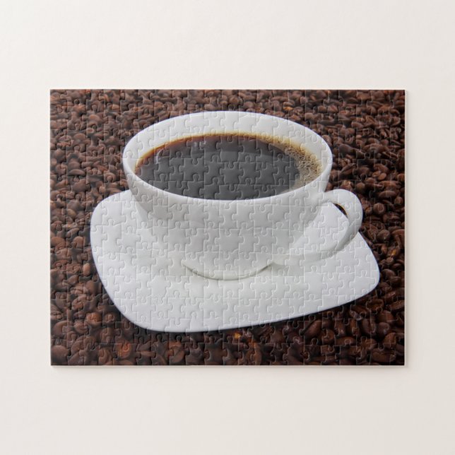 Kaffeetasse-Braten-Freude Puzzle (Horizontal)