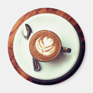 Kaffeetasse Cappuccino braunes, weißes Latte Magnet