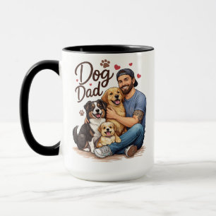 Kaffeetasse 'Dog Dad Fuel' – Perfekte Tasse für Hu