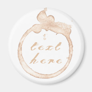 Kaffeetasse Färbung braun und weiß Magnet