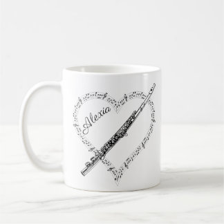 Kaffeetasse Flötenmusiknoten