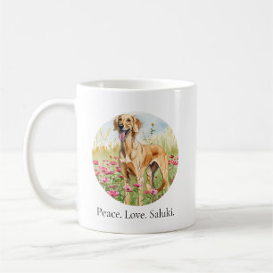 Kaffeetasse – Friedensliebe Saluki-Hundefreund-Tas