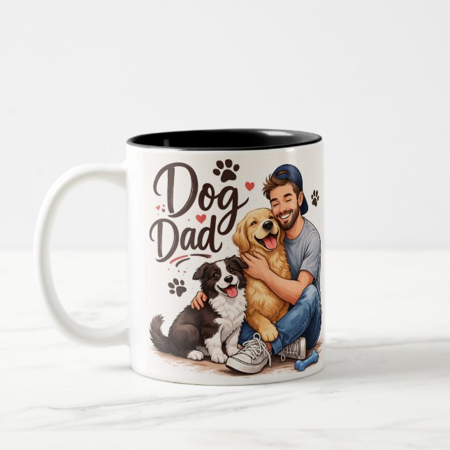 Kaffeetasse für Hunde-Väter – Perfektes Geschenk f (Links)