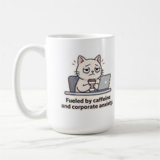 Kaffeetasse für Katzenliebhaber und Büromüdigkeit
