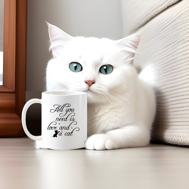 Kaffeetasse für Katzenmutter mit niedlichem Zitat (gift for her cat mom birthday gift idea best gift idea print on demand pod)