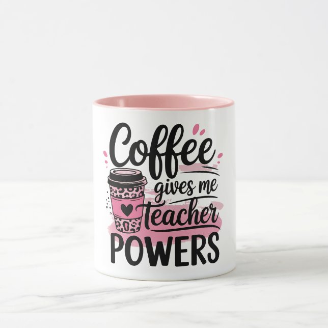 Kaffeetasse für Lehrer mit Superkraft (Zentrum)