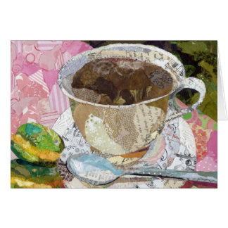 Kaffeetasse-heftige Papiermalereicollagenkunst