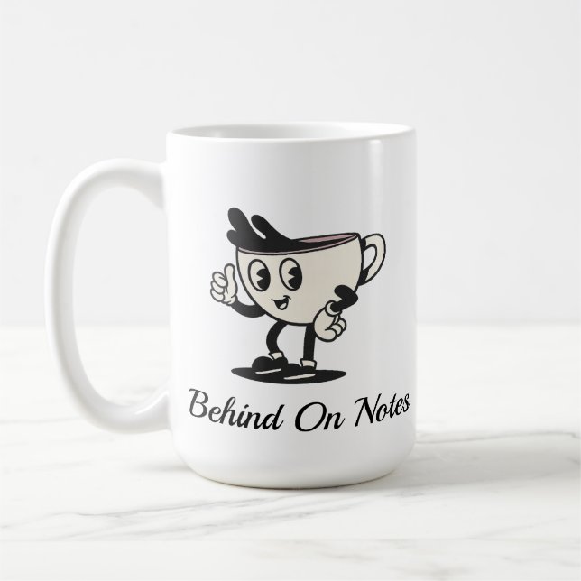 Kaffeetasse 'Hinter den Notizen', Retro-Therapeut  (Links)