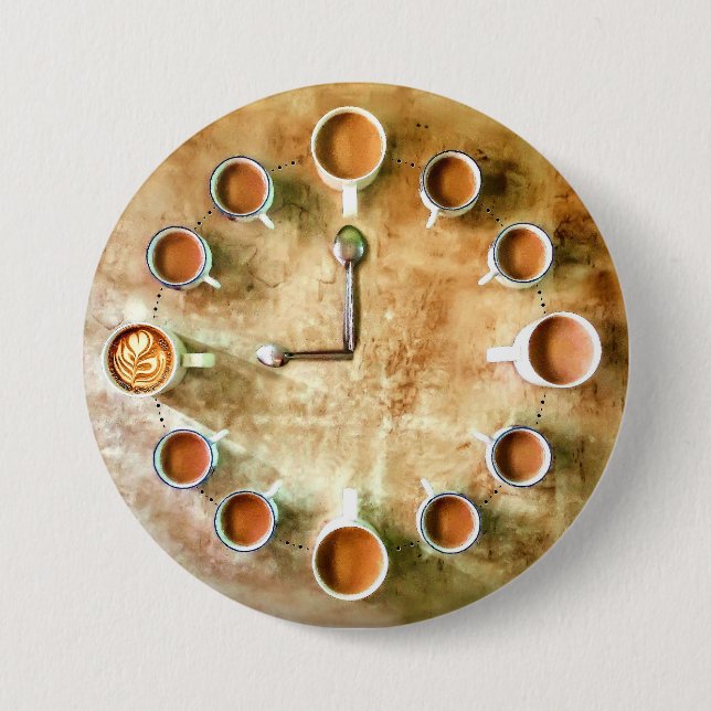 Kaffeetasse Kaffezeit Button (Vorderseite)