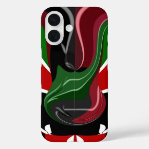 Kaffeetasse Kenya Flagge Hakuna Matata iPhone 16 Hülle