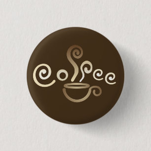 Kaffeetasse-Knopf-Button Button