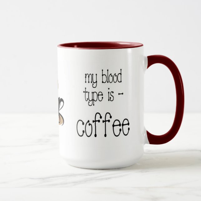 Kaffeetasse mit Blutgruppe (Rechts)