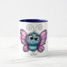 Kaffeetasse mit Design eines niedlichen Schmetterl