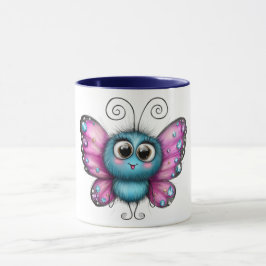 Kaffeetasse mit Design eines niedlichen Schmetterl